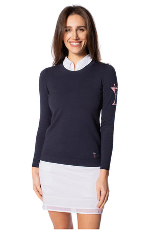 Navy Martini Crewneck Sweater