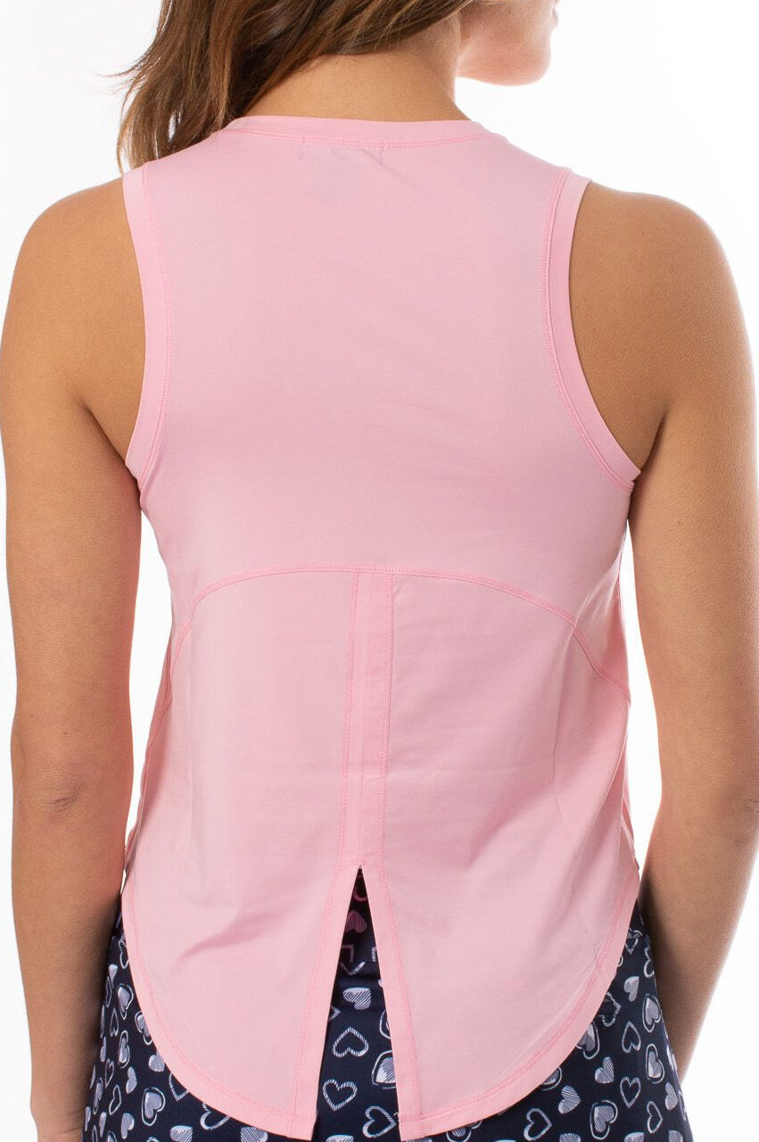 Stylish womens light pink golf tank top 