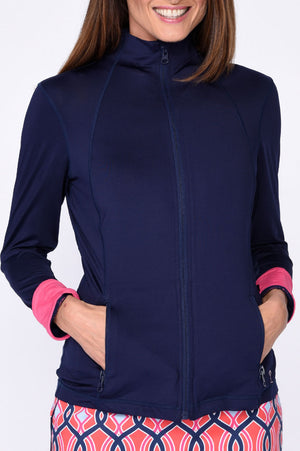 Navy with Hot Pink GT Tech Jacket