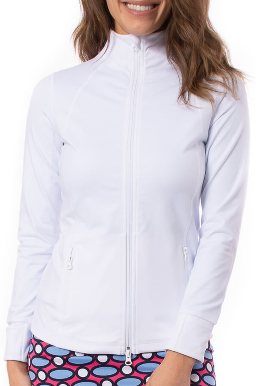 White Double-Zip Sport Jacket