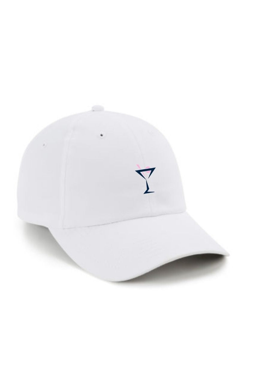 Women's White Small Fit Performance Hat (Navy/Pink)